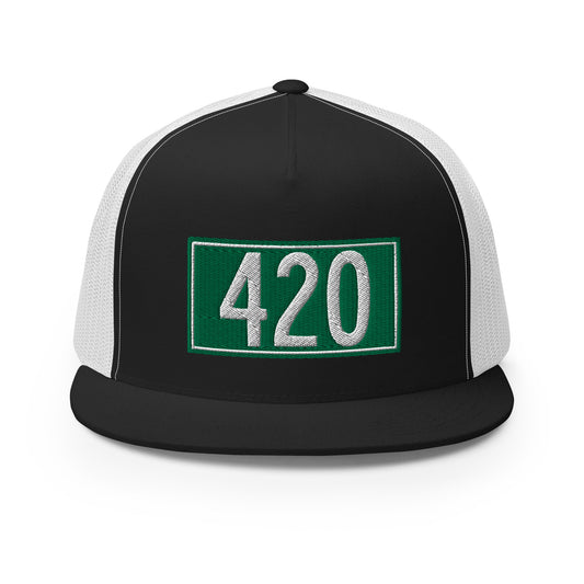 420 Snapback Flat Bill Trucker Hat