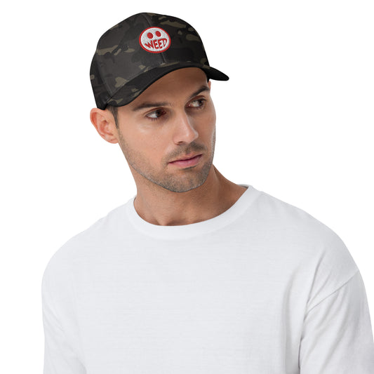 Red and White DOPE2 Smiley Face Flexfit Hat