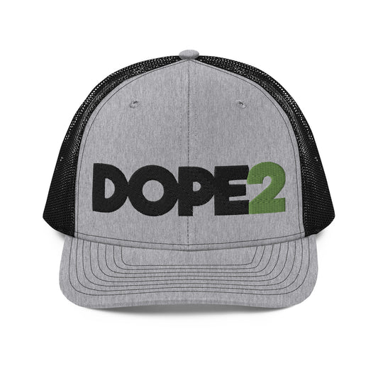 DOPE2 Grey & Black Snapback Trucker Hat